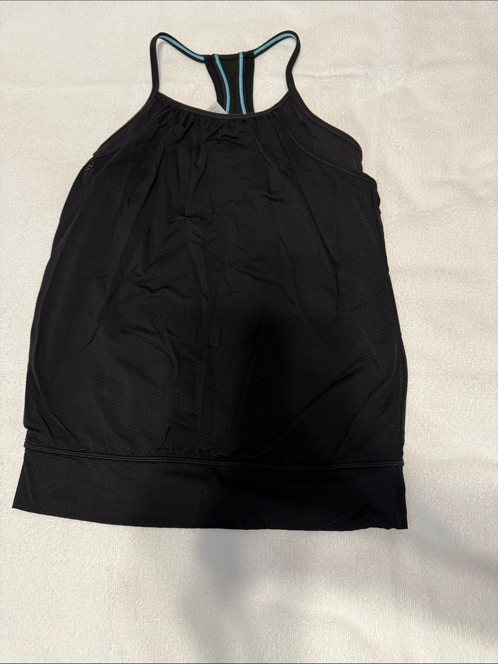 Ivivva Black Tank with Teal Trim Racerback